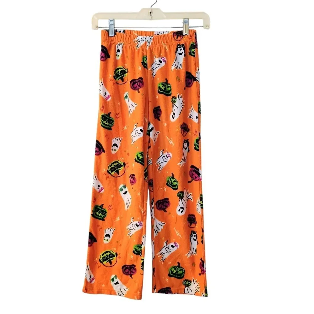 Girl's Hyde & Eek Halloween Ghost And Pumpkin Pajama Pants Size Medium 8